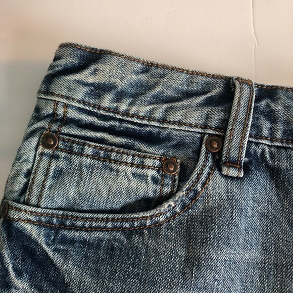 Free People Shorts Uptown High Rise‎ Button Fly Distressed Denim Women’s Size 29 - Picture 4 of 8